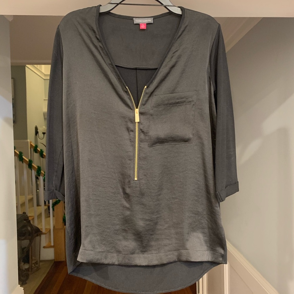 Vince Camuto Zip Front Blouse